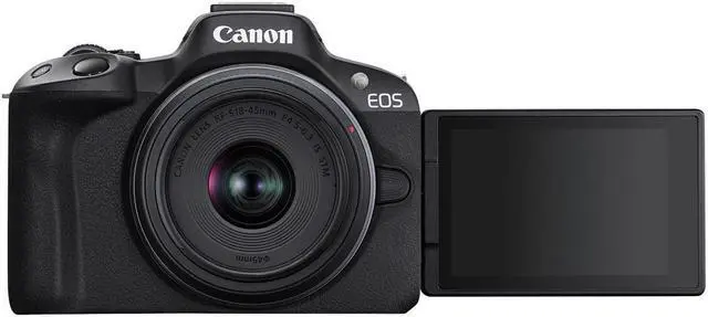 Alt view image 3 of 7 - Canon EOS R50 Mirrorless Camera with RF-S 18-45mm f/4.5-6.3 IS STM Lens, Black