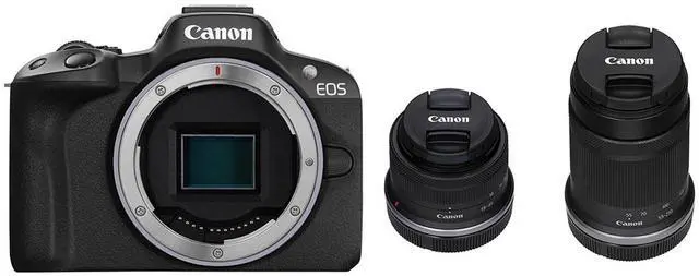 Alt view image 14 of 20 - Canon EOS R50 Mirrorless Camera with 18-45mm and 55-210mm Lenses (Black)