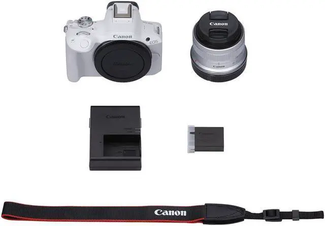Alt view image 6 of 13 - Canon EOS R50 Mirrorless Camera with RF-S 18-45mm f/4.5-6.3 IS STM Lens, White