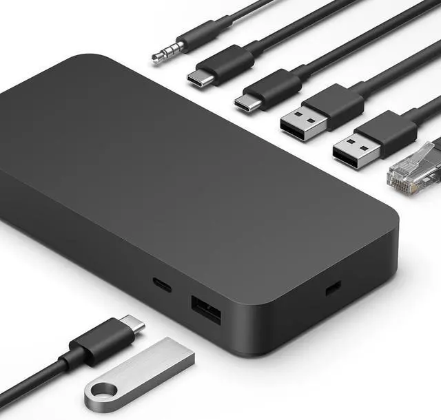 Alt view image 20 of 20 - Microsoft Surface Thunderbolt 4 Docking Station - Black (T8H-00001)