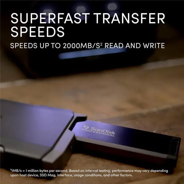 Alt view image 19 of 20 - SanDisk Professional PRO-BLADE TRANSPORT SDPM2NB-004T-GBAND 4 TB Portable Solid State Drive - External - PCI Express USB 3.2 (Gen 2) Type C - 2000 MB/s Maximum Read Transfer Rate