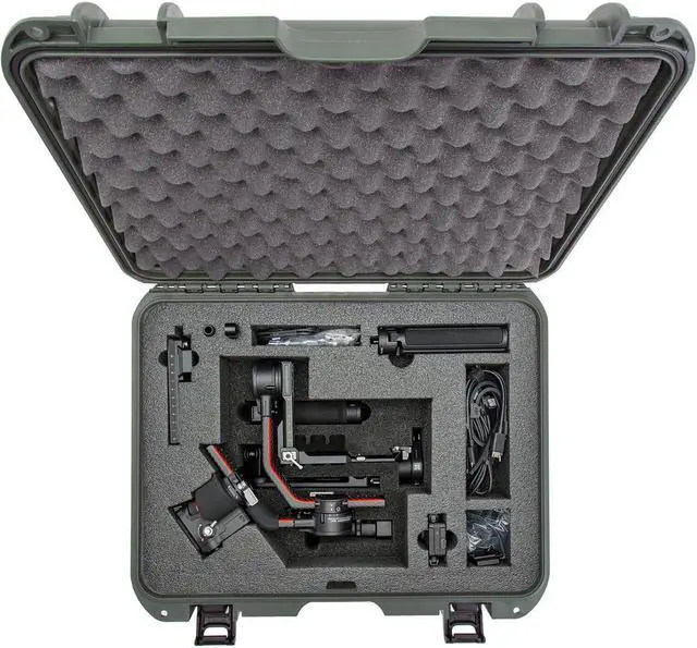 Alt view image 3 of 7 - Nanuk Media Series 930 Lightweight NK-7 Resin Waterproof Hard Case with Foam Insert for Ronin-S2, Olive