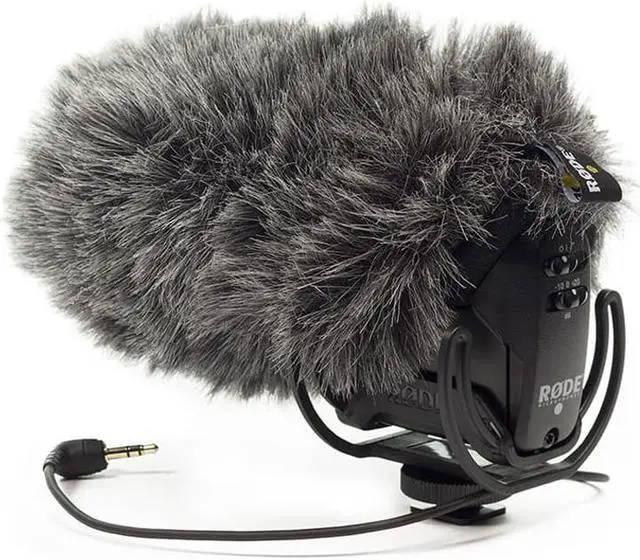 Alt view image 6 of 6 - Rode VideoMic Pro+ Directional On-Camera Shotgun Microphone, Bundle with DeadCat VMP+ Fur Windshield