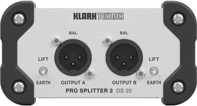 Alt view image 4 of 4 - Klark Teknik PRO SPLITTER 2 DS 20 Passive 1-In/2-Out Signal Splitter