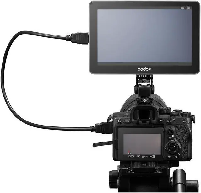 Alt view image 6 of 7 - Godox GM7S 7" HD Ultra Bright Touchscreen On-Camera Monitor, Suppports 4K HDMI