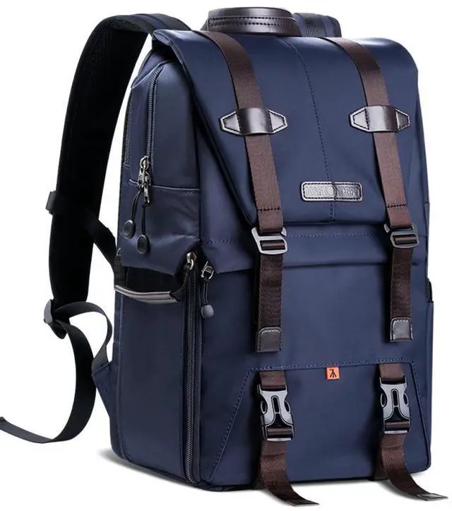 Main image of K&F Concept Multi-Functional Waterproof Camera Travel Backpack, Large, Blue