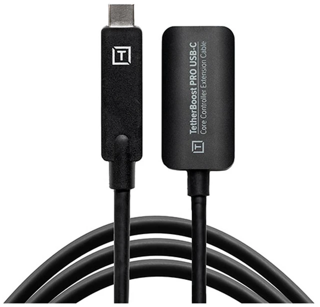 Alt view image 5 of 9 - TetherTools TetherBoost Pro USB-C Core Controller Extension Cable Black TBPRO3-BLK