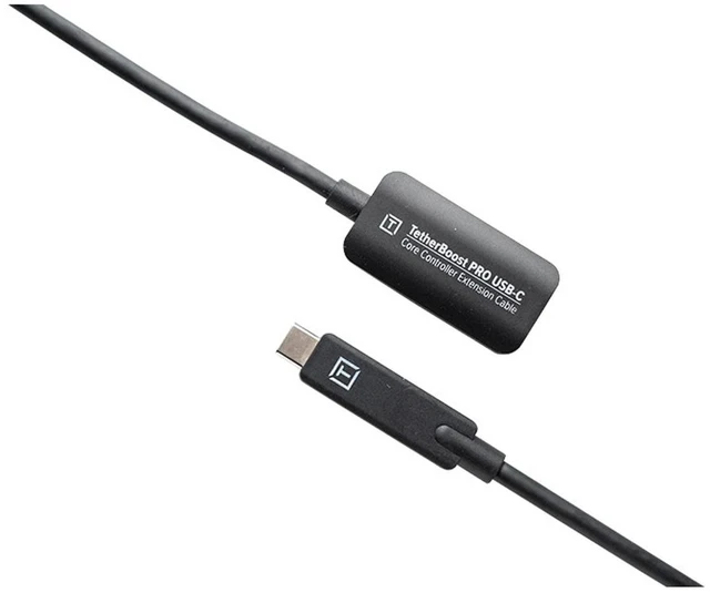 Alt view image 8 of 9 - TetherTools TetherBoost Pro USB-C Core Controller Extension Cable Black TBPRO3-BLK