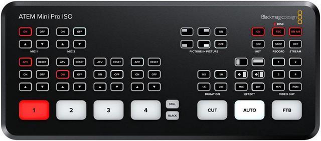 Alt view image 5 of 6 - Blackmagic ATEM Mini Pro ISO Live Production Switcher W/Adapter Cable/HDMI Cable