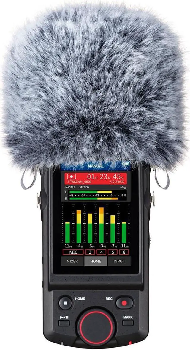 Alt view image 3 of 3 - Tascam WS-86 Windscreen for Portacapture and DR Series Recorders, Gray