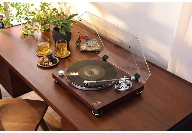 Alt view image 6 of 16 - Audio-Technica AT-LPW50BT-RW Manual Two-Speed Turntable with Bluetooth  Rosewood