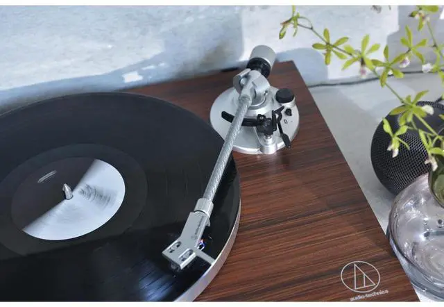 Alt view image 8 of 16 - Audio-Technica AT-LPW50BT-RW Manual Two-Speed Turntable with Bluetooth  Rosewood