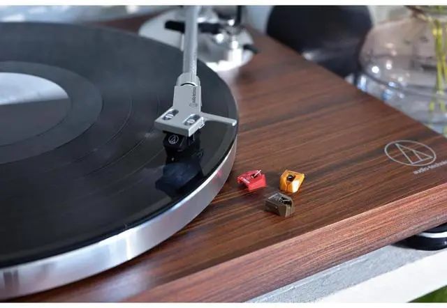 Alt view image 9 of 16 - Audio-Technica AT-LPW50BT-RW Manual Two-Speed Turntable with Bluetooth  Rosewood