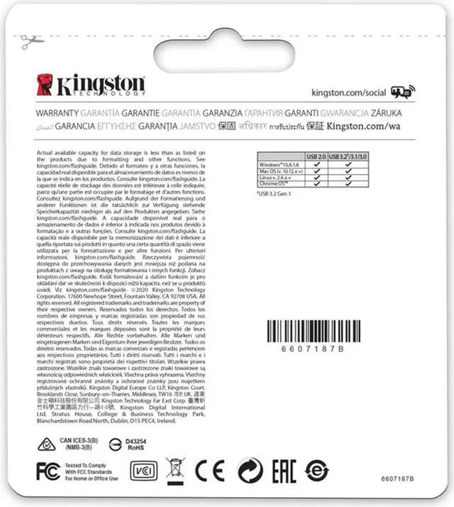 Alt view image 20 of 20 - Kingston DataTraveler Micro USB Flash Drive DTMC3G264GB