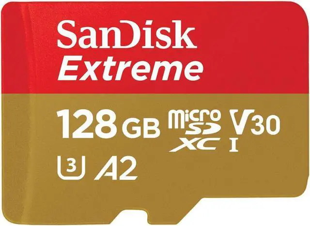 Alt view image 7 of 18 - SanDisk Extreme 128 GB Class 3/UHS-I (U3) V30 microSDXC - 190 MB/s Read - 90 MB/s Write SDSQXAA-128G-AN6MA