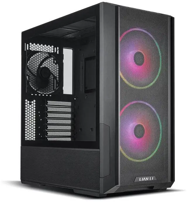 Alt view image 12 of 18 - LIAN LI LANCOOL 216RX Black Steel / Tempered Glass ATX Mid Tower Computer Case ,2x 16 cm ARGB Fans Included ----LANCOOL 216RX