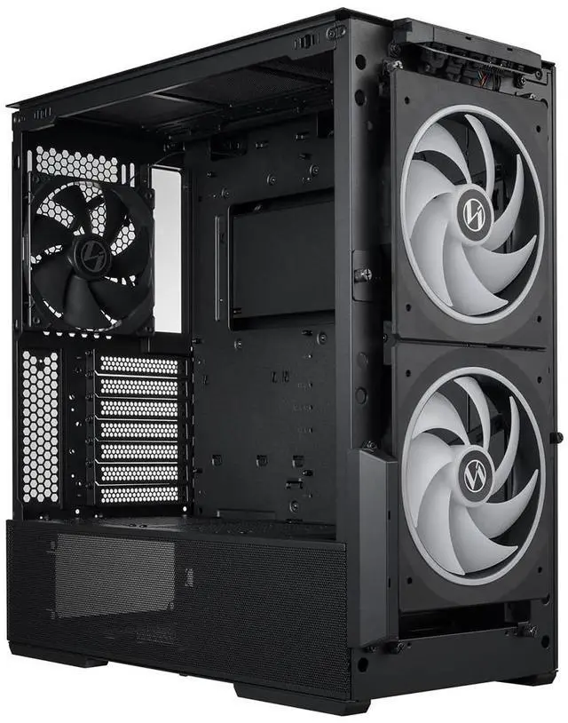 Alt view image 13 of 18 - LIAN LI LANCOOL 216RX Black Steel / Tempered Glass ATX Mid Tower Computer Case ,2x 16 cm ARGB Fans Included ----LANCOOL 216RX