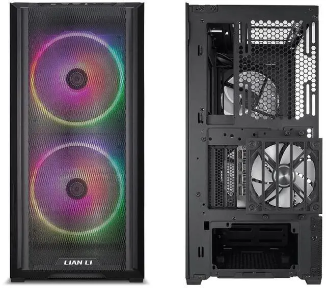 Alt view image 18 of 18 - LIAN LI LANCOOL 216RX Black Steel / Tempered Glass ATX Mid Tower Computer Case ,2x 16 cm ARGB Fans Included ----LANCOOL 216RX