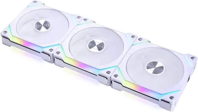 Alt view image 9 of 15 - LIAN LI UNI Fan SL120 V2 RGB White 3x 12cm Fan Pack with Controller - UF-SL120V2-3W