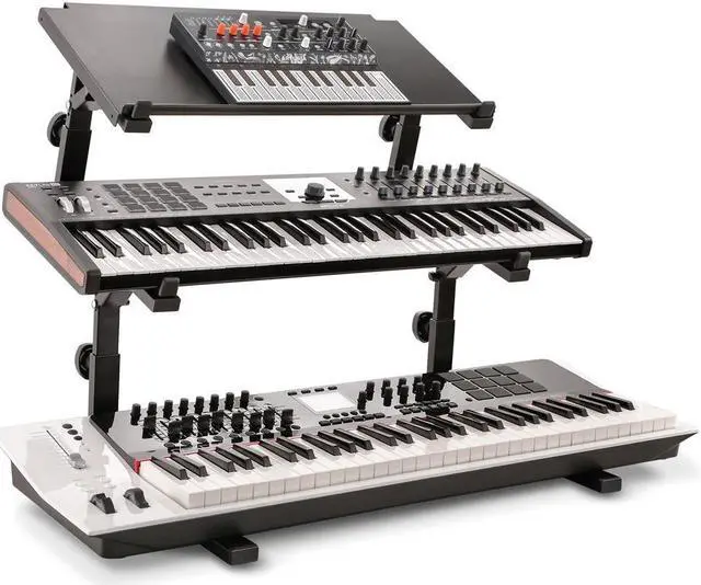 Alt view image 4 of 4 - K&M 18828 Basic Tabletop Support for 18811 Stacker, Black #18828.000.55