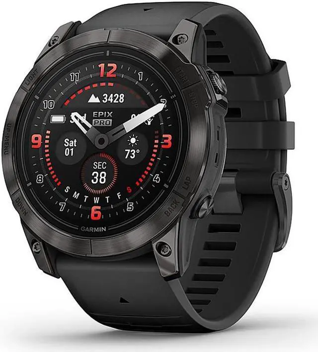 Alt view image 5 of 19 - Garmin epix Pro (Gen 2) Sapphire Edition, 51mm, High Performance Smartwatch, Advanced Training Technology, Built-in Flashlight, Black
