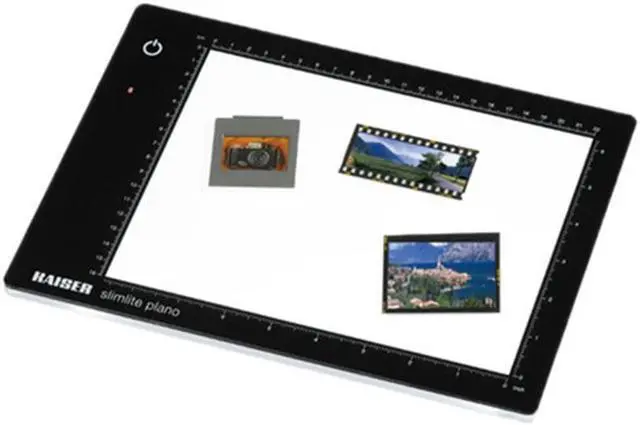 Alt view image 3 of 4 - Kaiser Slimlite Plano 5000K 10.5x15.5" Battery/AC Lightbox with USB Cable and Charging Adapter