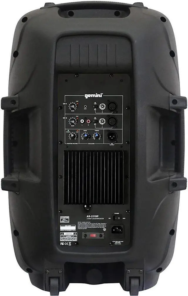 Alt view image 7 of 7 - Gemini Sound 2-Channel Power Speaker with Handles - 2000W