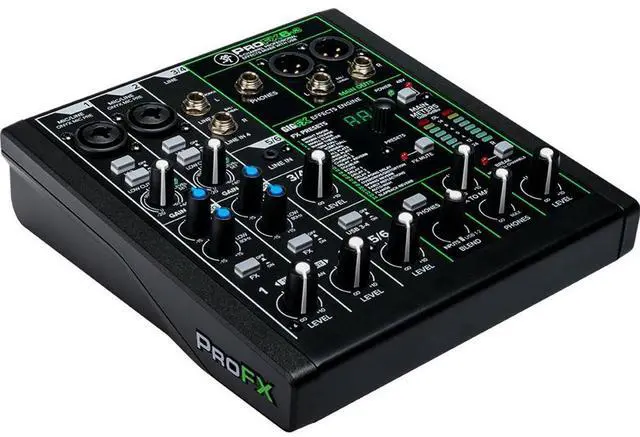 Alt view image 2 of 6 - Mackie ProFXv3 6-Channel Professional Effects Mixer with USB + Software Bundle - Bundle With Mackie Carry Bag for ProFX6v3 Mixer, 20' Heavy Duty 7mm Rubber XLR Microphone Cable