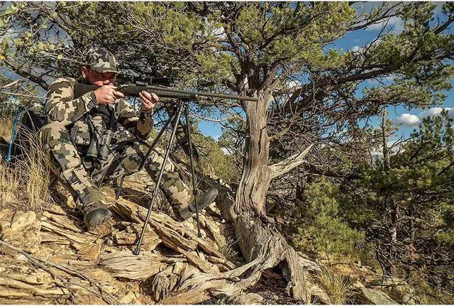 Alt view image 4 of 4 - CALDWELL 1092515 CALDWELL ACCUMAX CARBON FIBER PREM SWIVEL STUD BIPOD 6-9IN