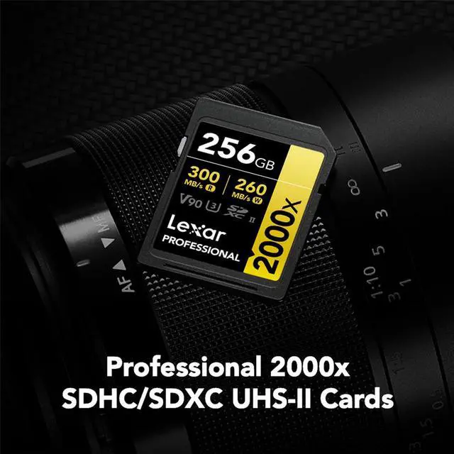 Alt view image 7 of 12 - Lexar 256GB Professional 2000x UHS-II SDXC Memory Card