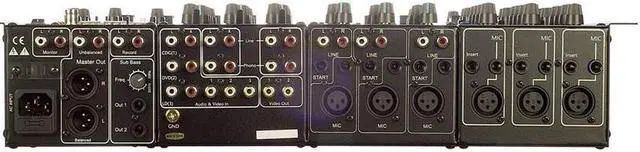 Alt view image 3 of 11 - VocoPro KJM-8000 PRO+ 9 Chan. Professional Vocal/DJ Mixer Board with Digital Key