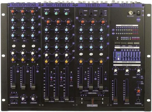 Alt view image 2 of 11 - VocoPro KJM-8000 PRO+ 9 Chan. Professional Vocal/DJ Mixer Board with Digital Key