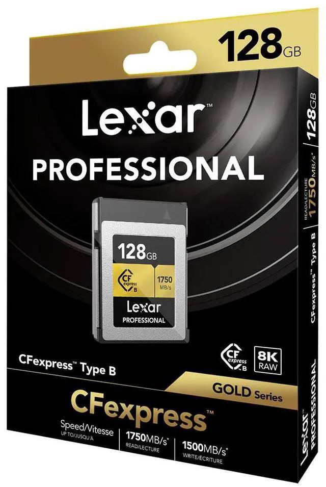 Alt view image 9 of 12 - Lexar 128GB Professional CFexpress Type B Card GOLD Series