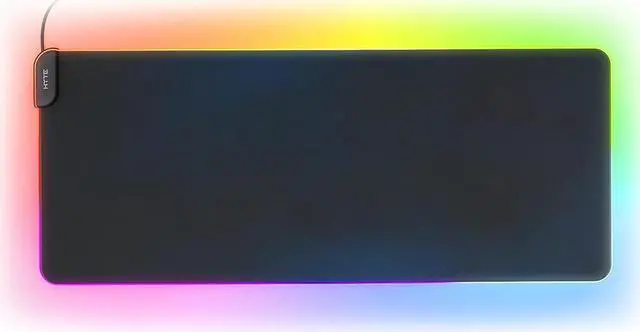 Alt view image 8 of 14 - HYTE CNVS Intense Play Mat: Custom RGB LED 50-Pixel qRGB Array Waterproof Extended Premium Silky 28 SPI 900mm x 370mm USB C Gaming Mouse Pad