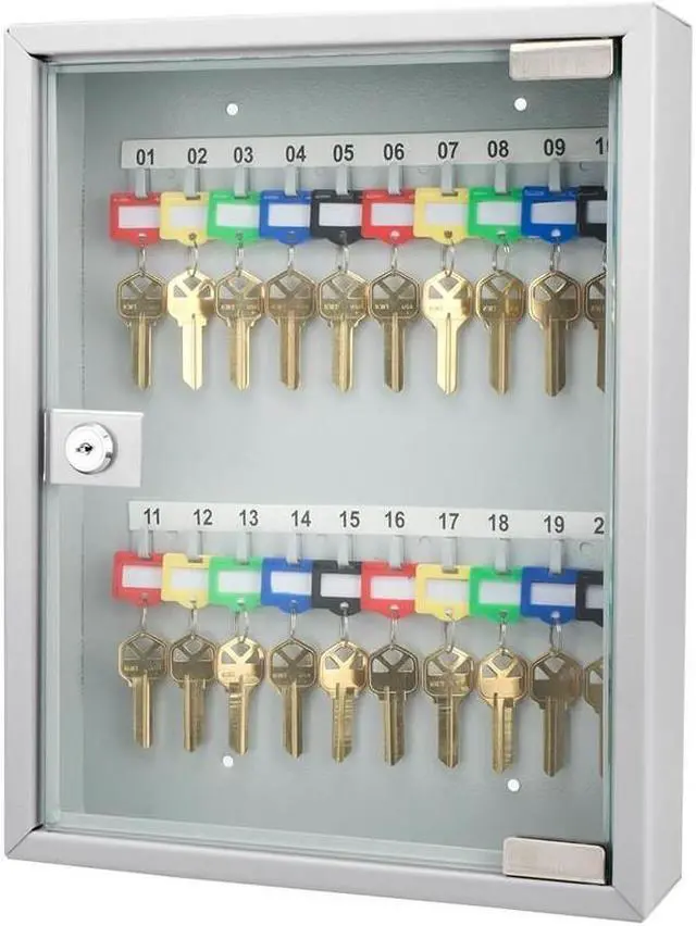 Alt view image 3 of 6 - BARSKA OPTICS CB12952 BARSKA OPTICS CB12952 20 Keys Lock Box Gray W/ Glass Door