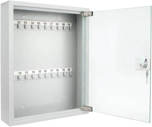 Alt view image 5 of 6 - BARSKA OPTICS CB12952 BARSKA OPTICS CB12952 20 Keys Lock Box Gray W/ Glass Door