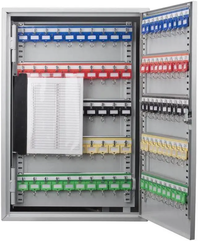 Alt view image 14 of 17 - Barska Key Box, Wall Mount, 300 Key Cap. Matte Steel CB13238