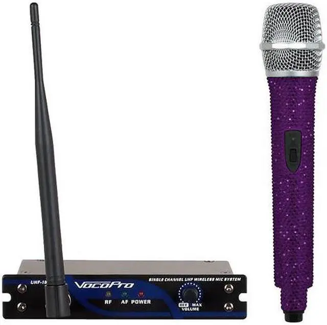 Alt view image 2 of 4 - VocoPro UHF-18-DIAMOND-9F Single-Channel Wireless Mic System, 916.3MHz, Amethyst