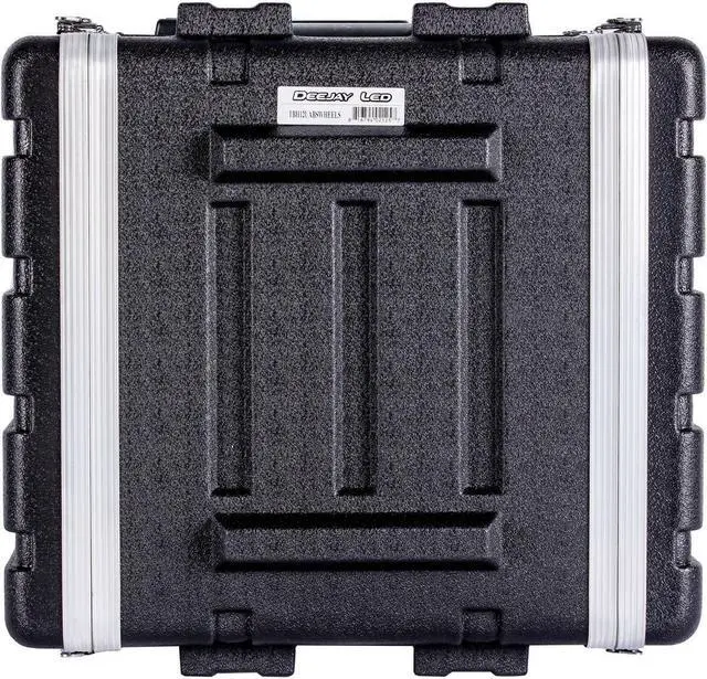 Alt view image 7 of 9 - Deejayled TBH12UABSWHEELS 12u Abs Case With Wheels Locks