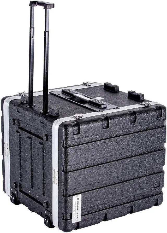 Alt view image 8 of 9 - Deejayled TBH12UABSWHEELS 12u Abs Case With Wheels Locks