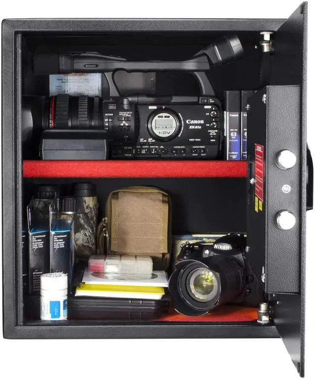 Alt view image 6 of 8 - BARSKA AX12842 Security Safe,Black,40 lb.