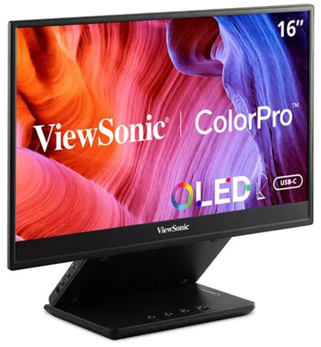 Alt view image 19 of 20 - ViewSonic VP16-OLED 15.6" 1080p Portable OLED Monitor with 2 Way Powered 40W USB C, Pantone Validated, Factory Calibrated, Built in Ergonomic Stand with Protective Cove
