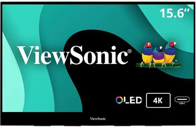 Alt view image 19 of 20 - ViewSonic VX1655-4K-OLED 15.6 Inch 4K UHD Portable OLED Monitor with 2 Way Powered 60W USB C, Mini HDMI, Dual Speakers, and Built in Stand with Smart Cover