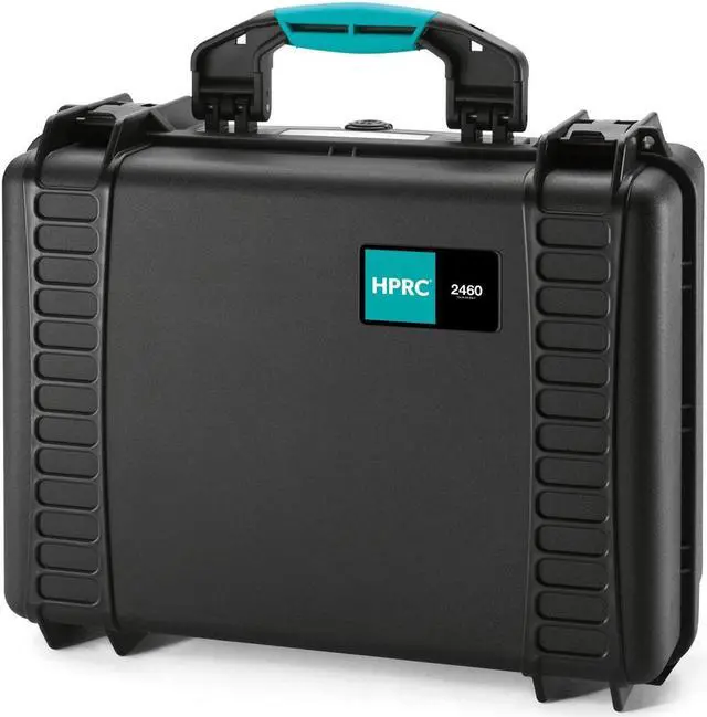 Main image of HPRC 2460E Resin Hard Case without Foam, Black with Blue Handle #HPRC2460EMPBLB