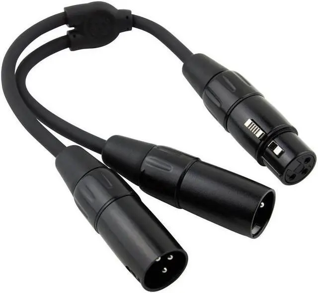 Main image of Pig Hog 6" XLR Female to Dual XLR Male Y Cable #PY-XF2XM