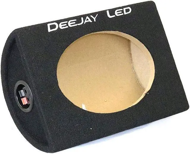 Alt view image 5 of 7 - Pair of 6-in x 9-in Wooden Carpeted Speaker Boxes w/Quick Release Terminals