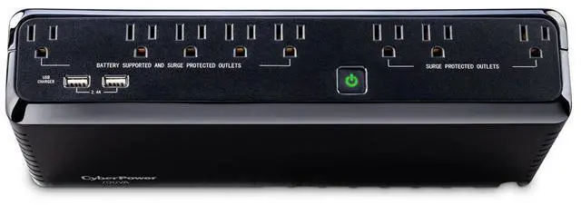 Alt view image 17 of 20 - CYBERPOWER SYSTEMS (USA), INC. SL700U STANDBY, 8 X NEMA 5-15R, NEMA 5-15P W/5 FT CORD, USB CHARGE PORTS, 3YR WTY