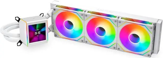 Alt view image 7 of 9 - LIAN LI Galahad II LCD SL-INF 360 White Liquid Cooler, Intel LGA 1851/1700/1200 & AMD AM5/AM4 Compatible - GA2ALCD36INW