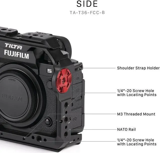 Alt view image 5 of 7 - Tilta Full Camera Cage for Fujifilm X-H2S/X-H2 Basic Kit, Black