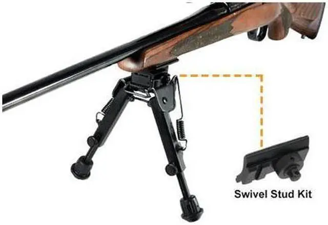 Alt view image 6 of 7 - Leapers UTG Super Duty Op Bi-pod w/ QD Lever Lock, 6.0in.- 8.5in. height TL-BP98